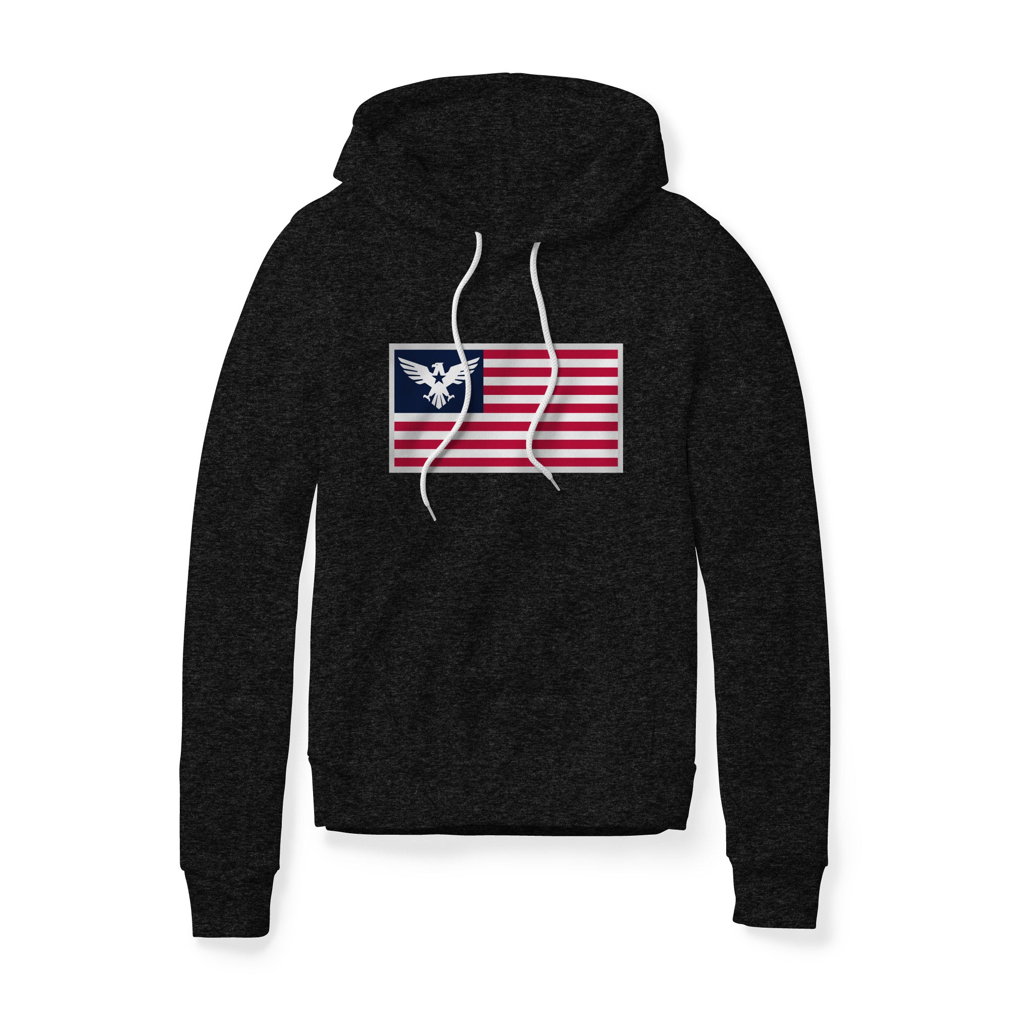USA Flag Eagle Fleece Hoodie