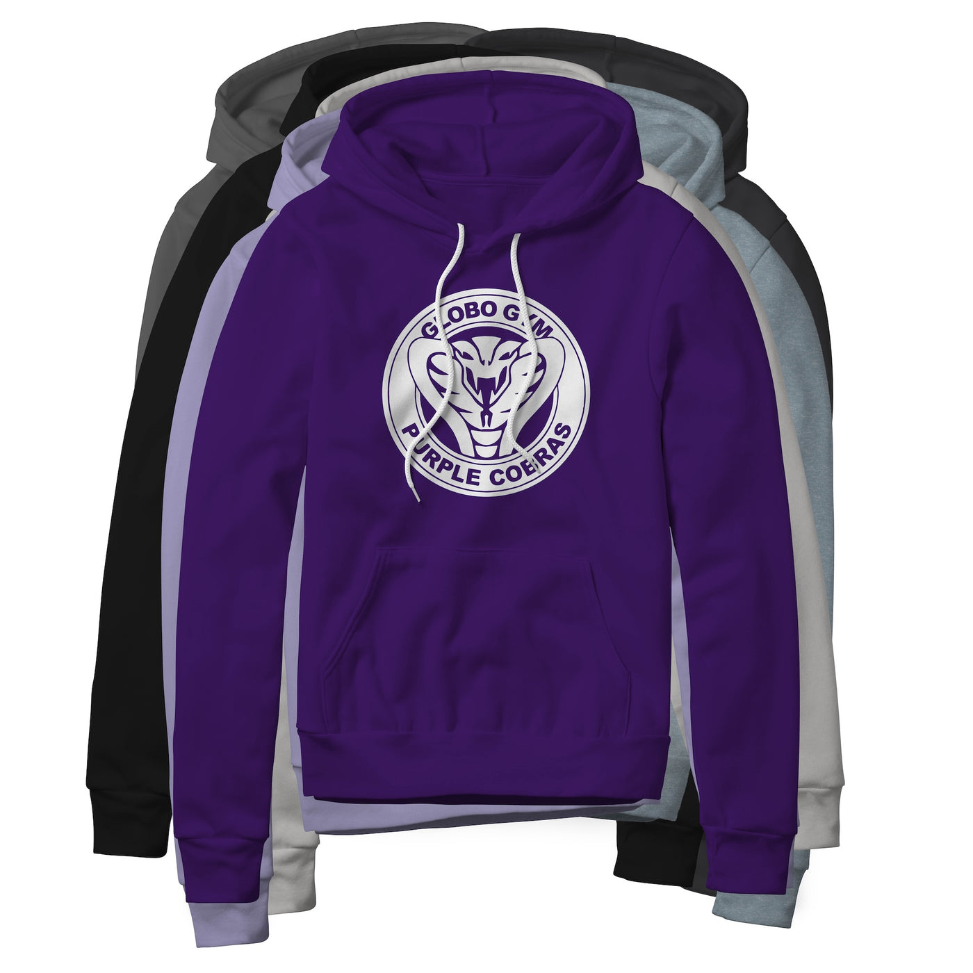 Globo Gym Purple Cobras Fleece Hoodie - White