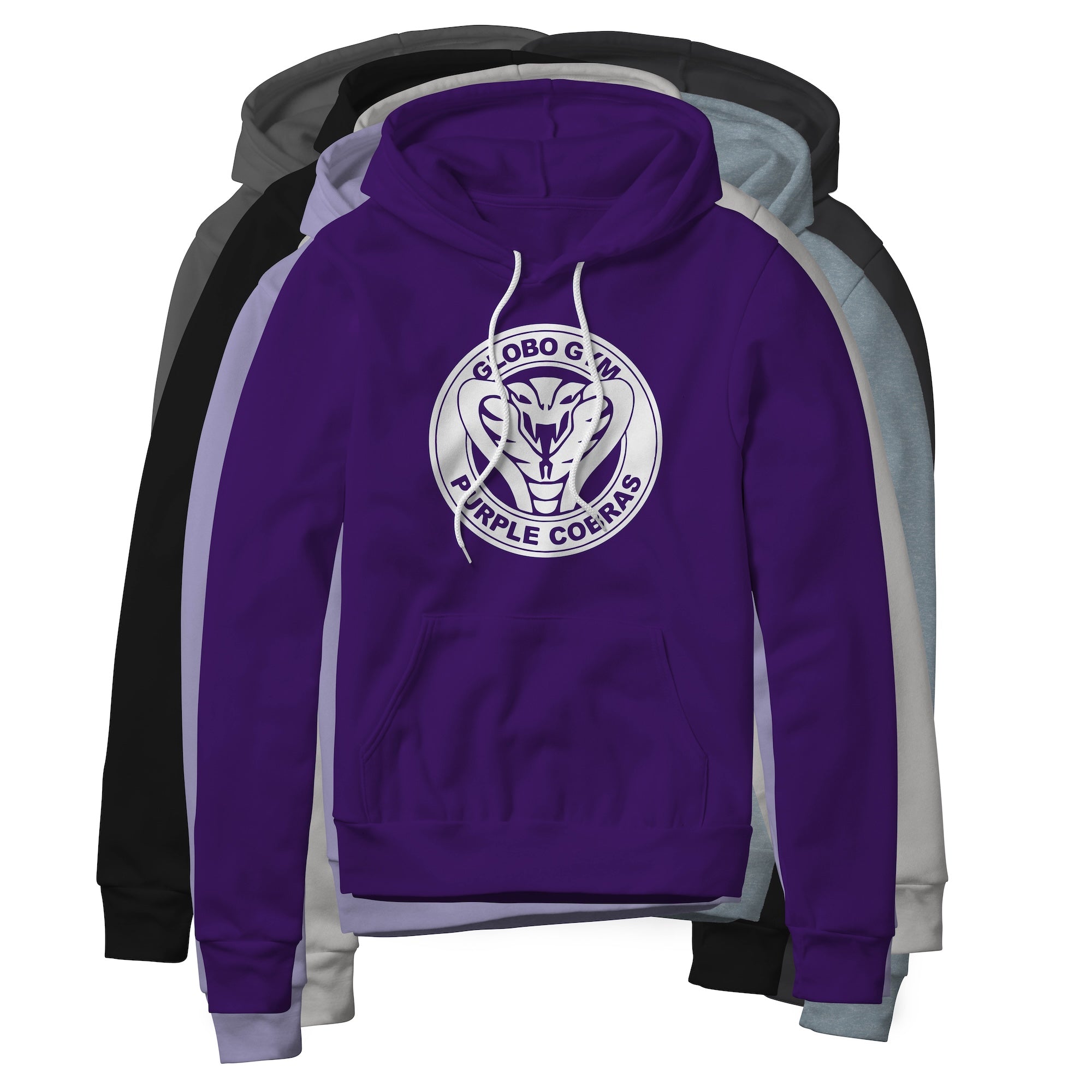 Globo Gym Purple Cobras Fleece Hoodie - White