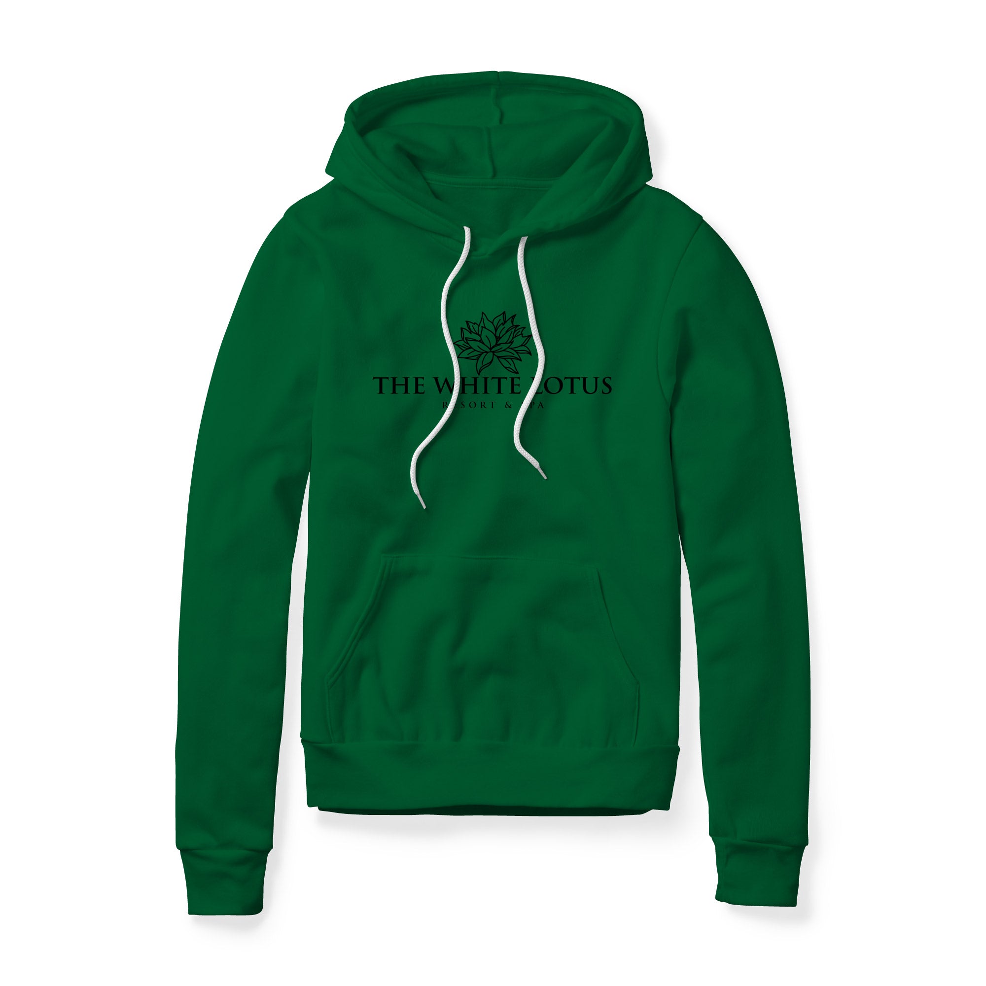 White Lotus Fleece Hoodie - Black
