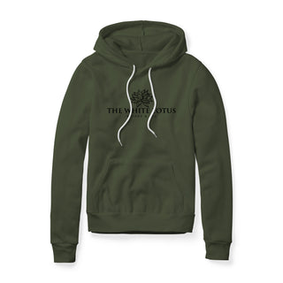 White Lotus Fleece Hoodie - Black