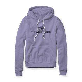White Lotus Fleece Hoodie - Black