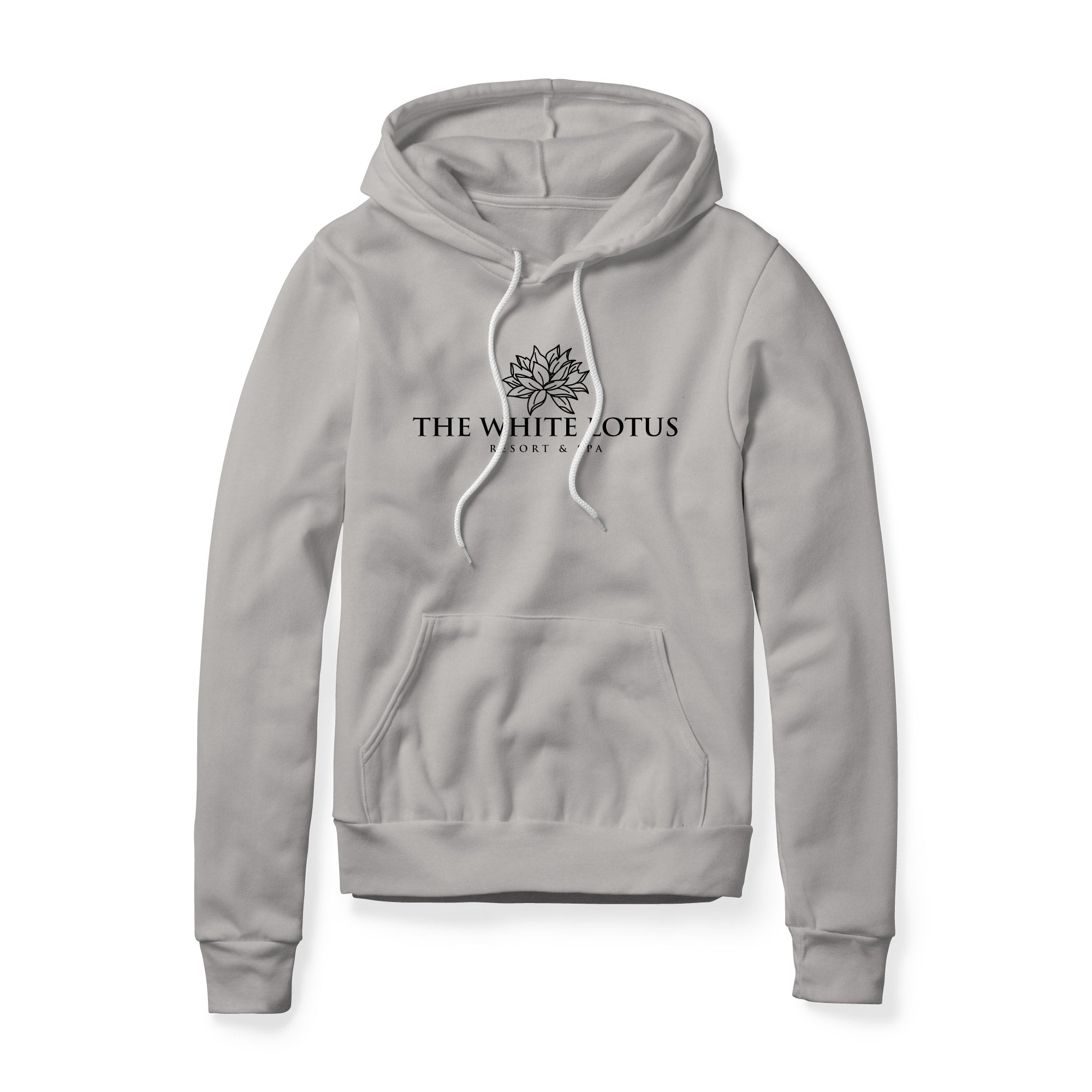 White Lotus Fleece Hoodie - Black