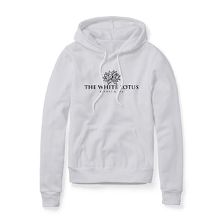 White Lotus Fleece Hoodie - Black