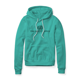 White Lotus Fleece Hoodie - Black
