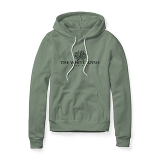 White Lotus Fleece Hoodie - Black
