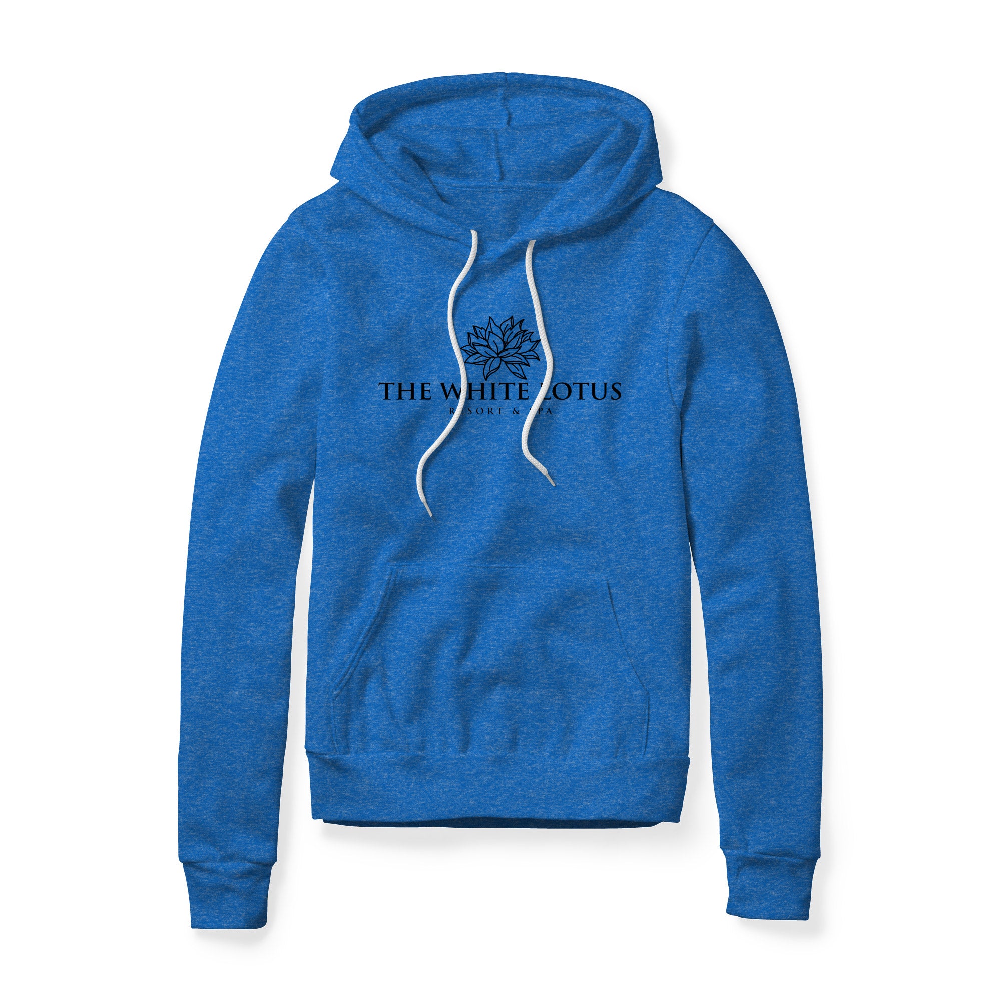 White Lotus Fleece Hoodie - Black