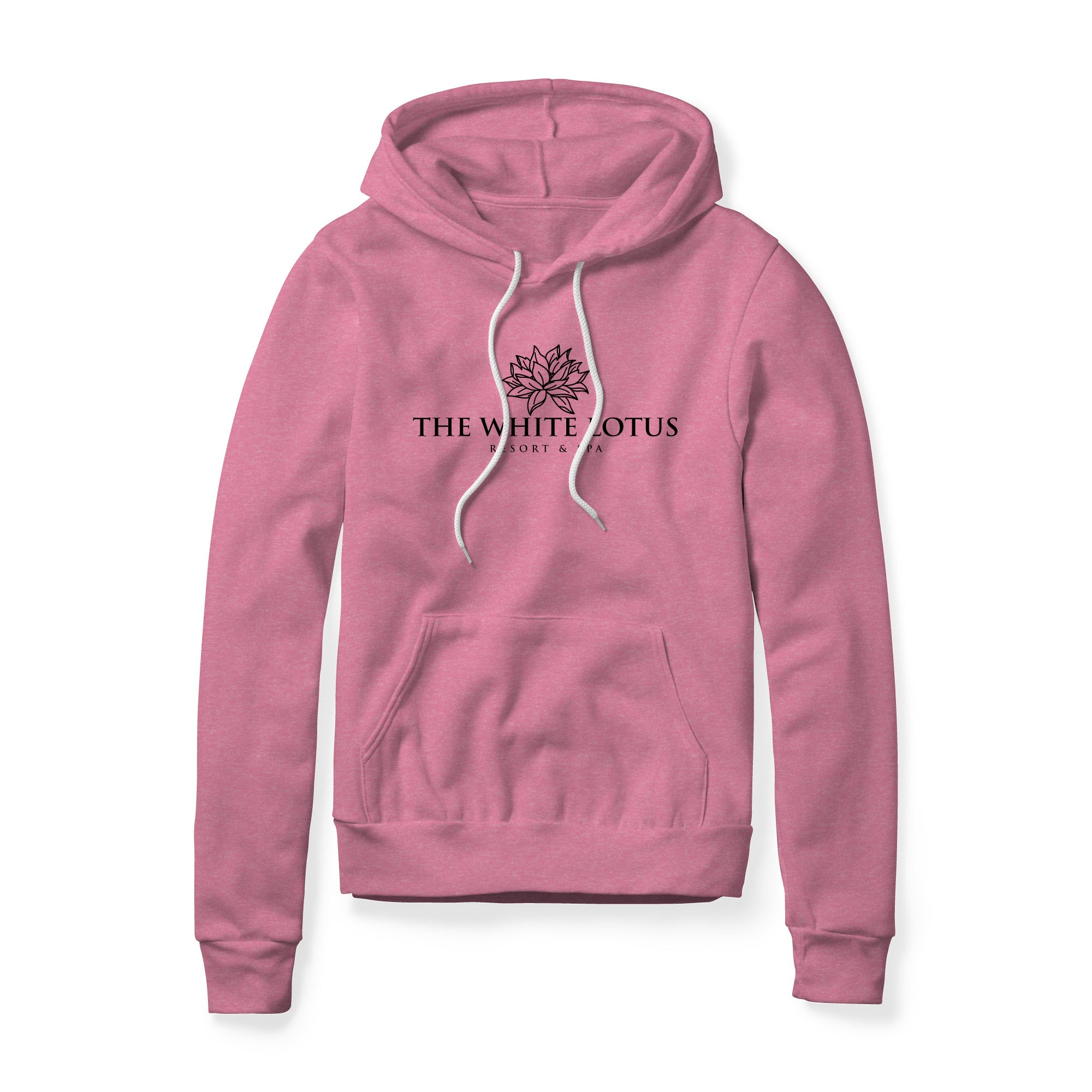 White Lotus Fleece Hoodie - Black