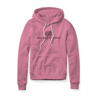 White Lotus Fleece Hoodie - Black