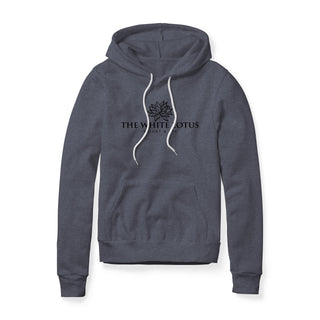 White Lotus Fleece Hoodie - Black