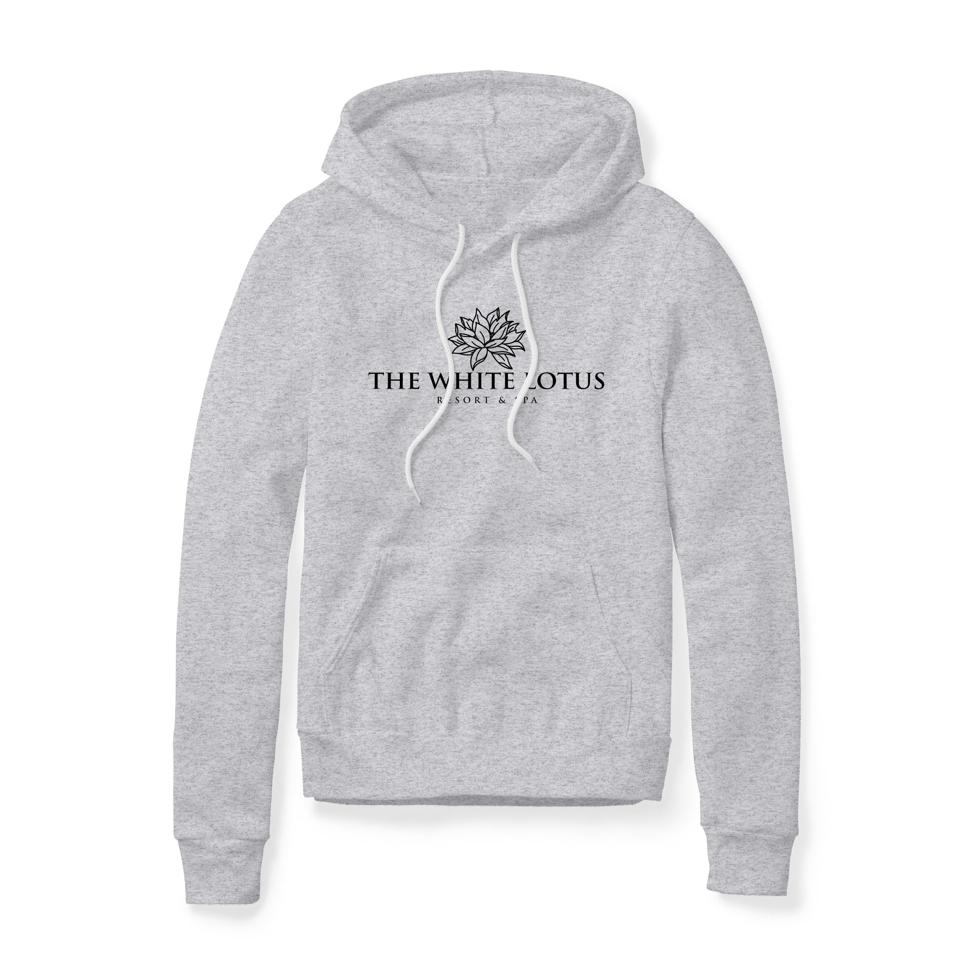 White Lotus Fleece Hoodie - Black