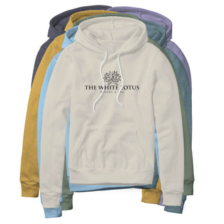White Lotus Fleece Hoodie - Black