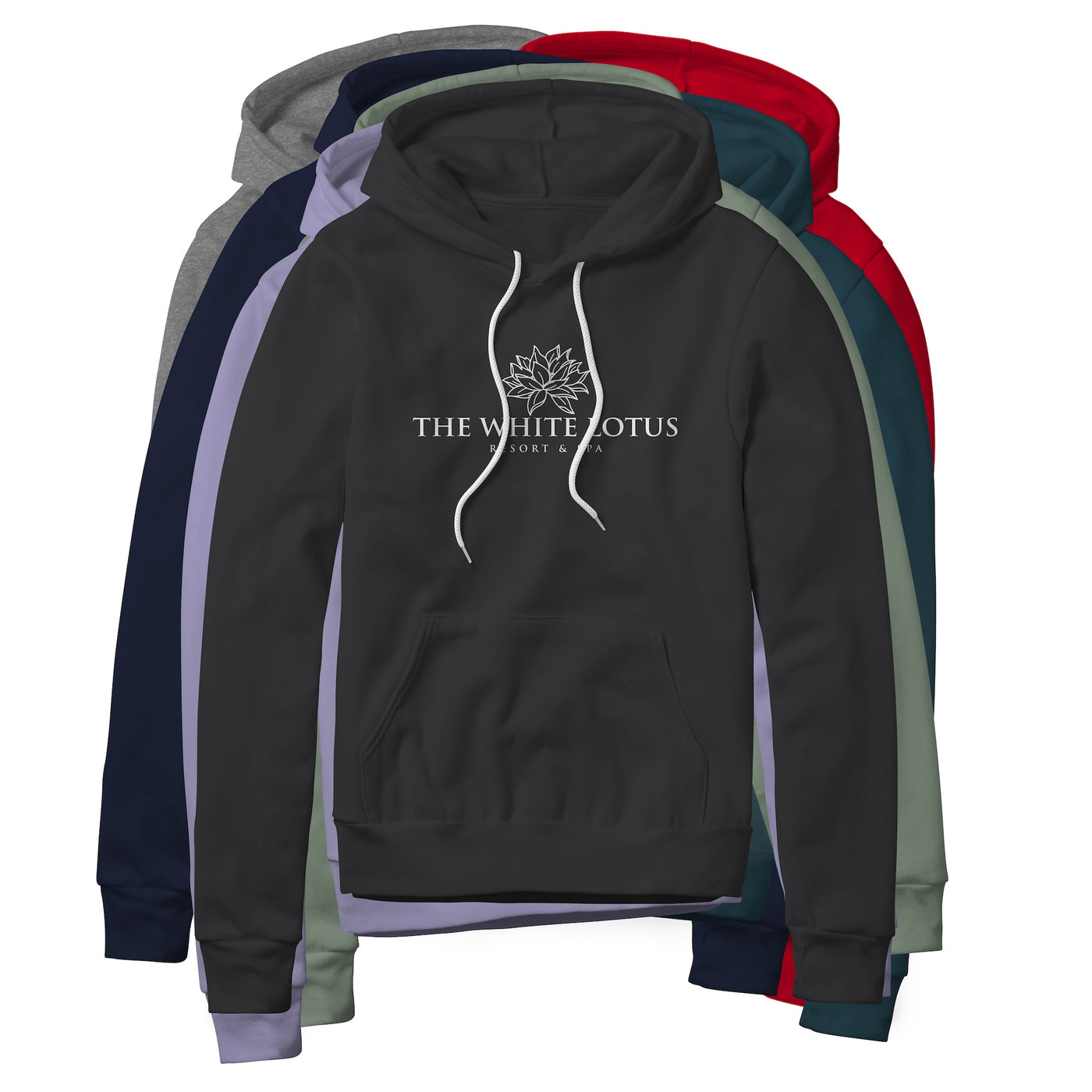 White Lotus Fleece Hoodie - White