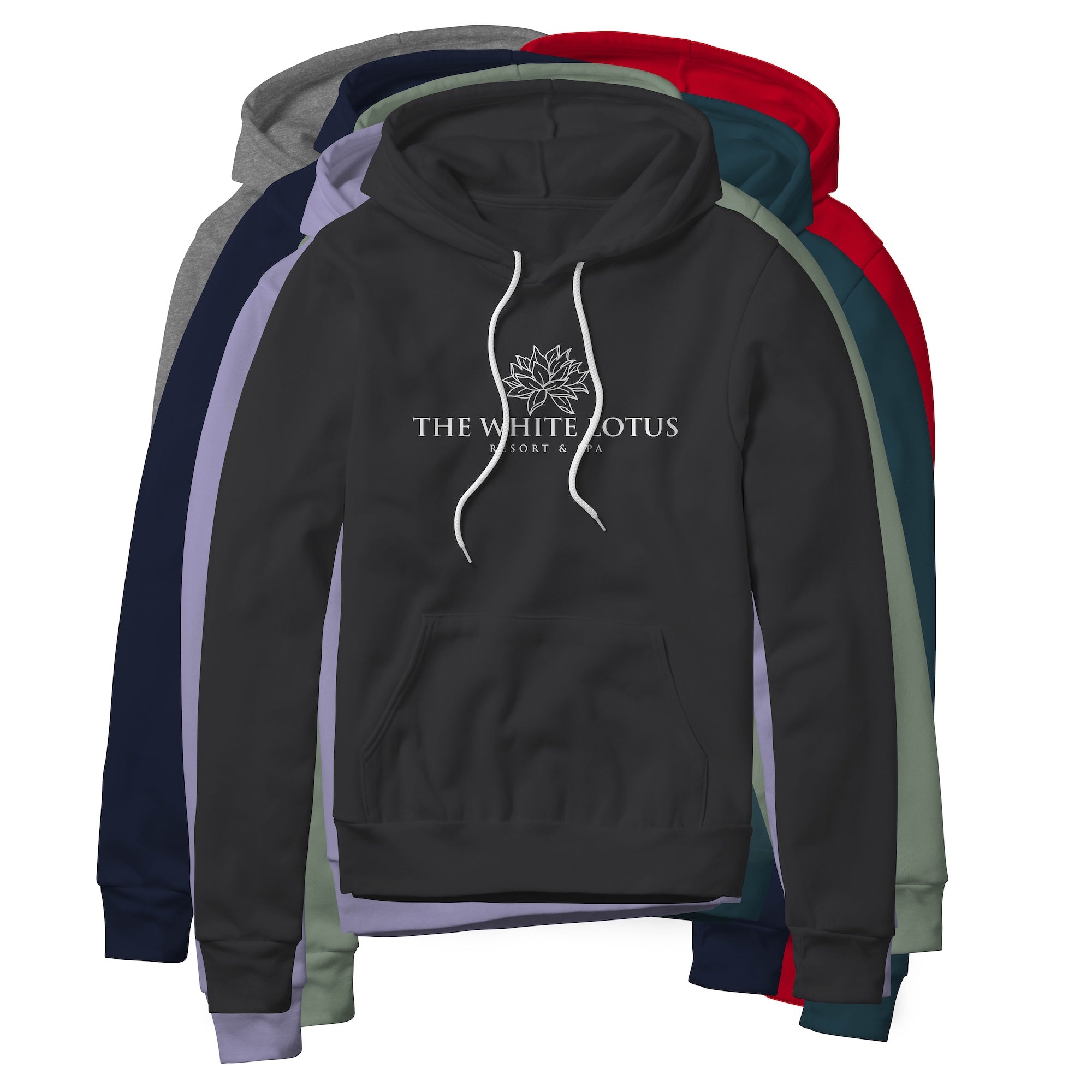 White Lotus Fleece Hoodie - White