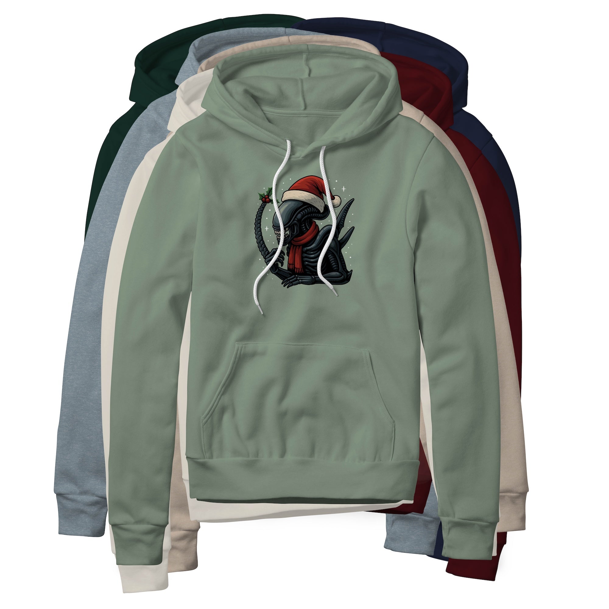 Xenomorph Fleece Hoodie - Christmas Edition