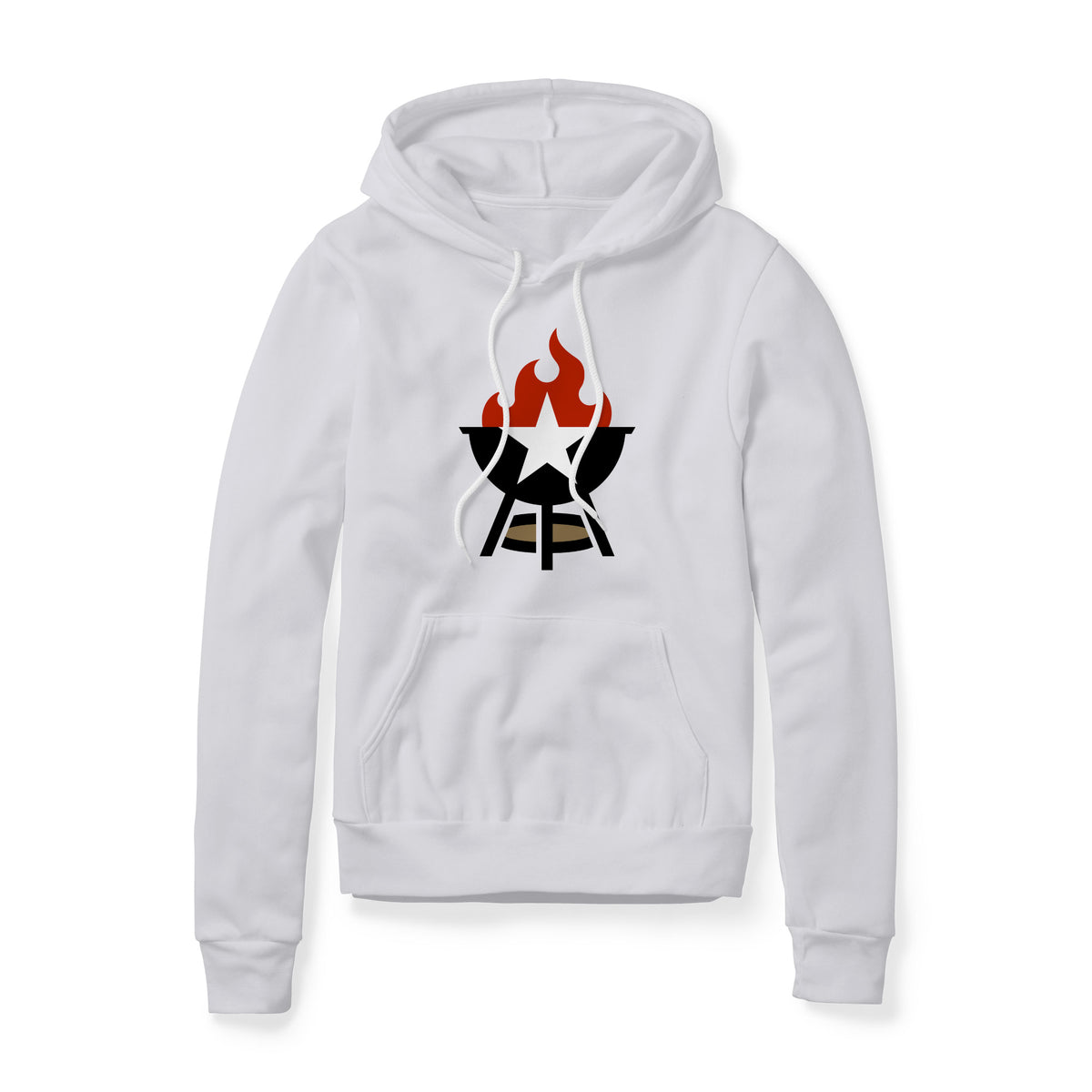BBQ Grill Icon Fleece Hoodie - Full Color