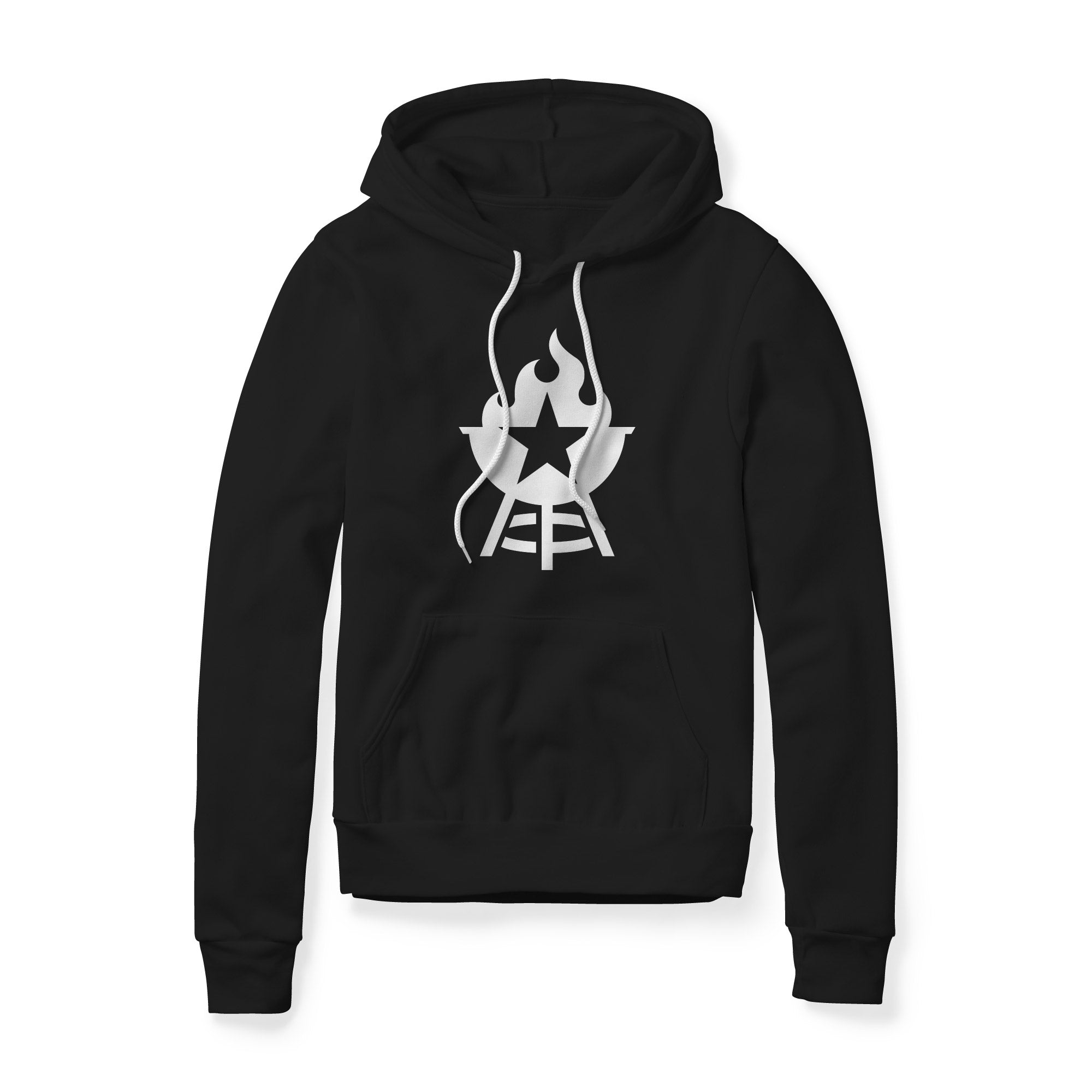 BBQ Grill Icon Hoodie - White | Backyard Republic™
