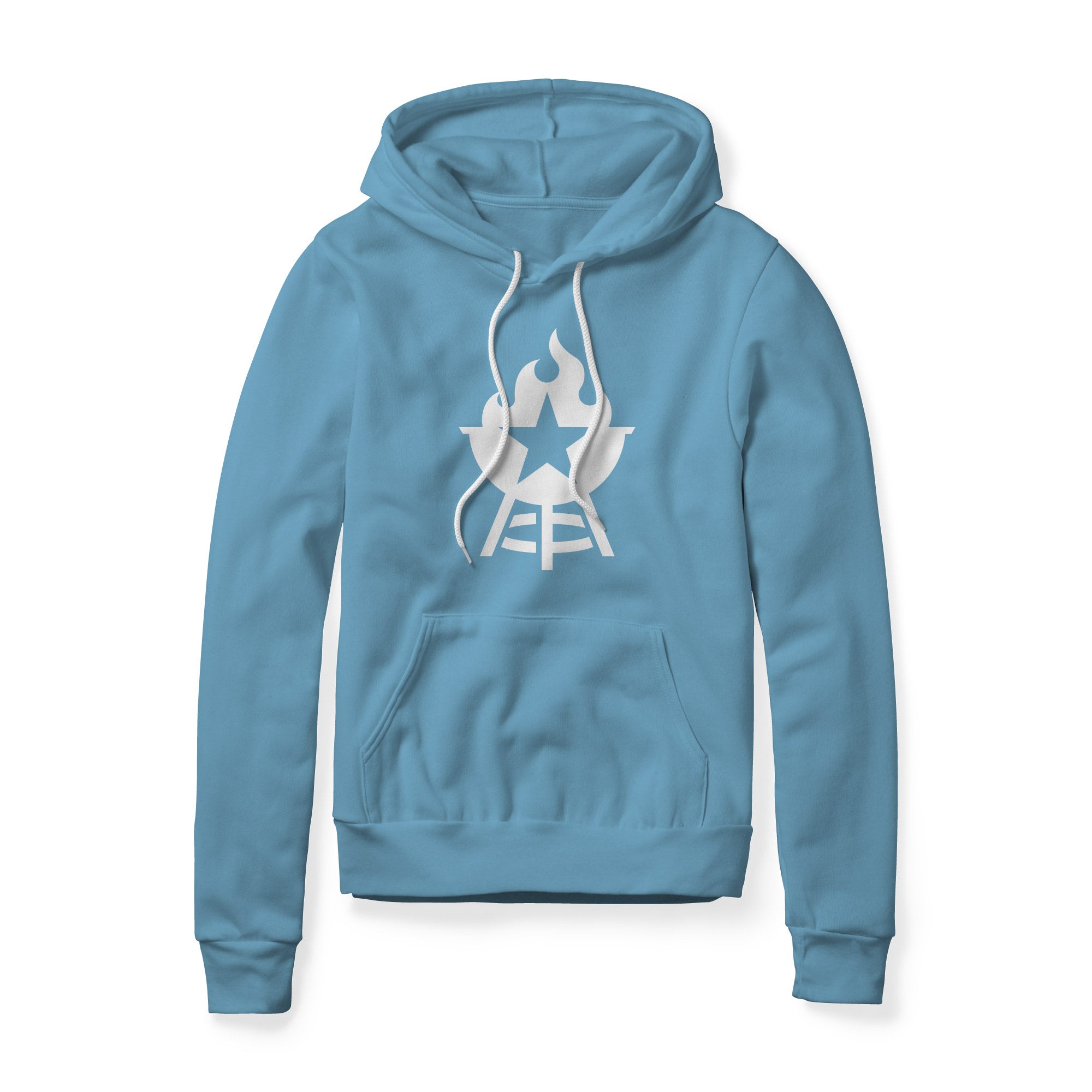 BBQ Grill Icon Hoodie - White | Backyard Republic™