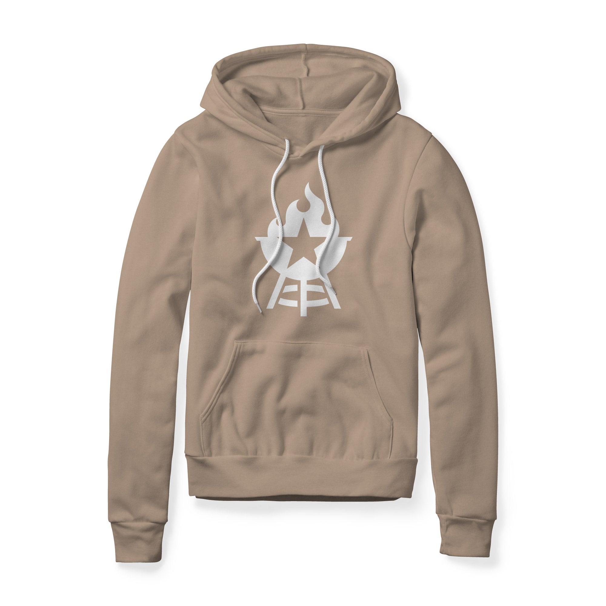 BBQ Grill Icon Hoodie - White | Backyard Republic™
