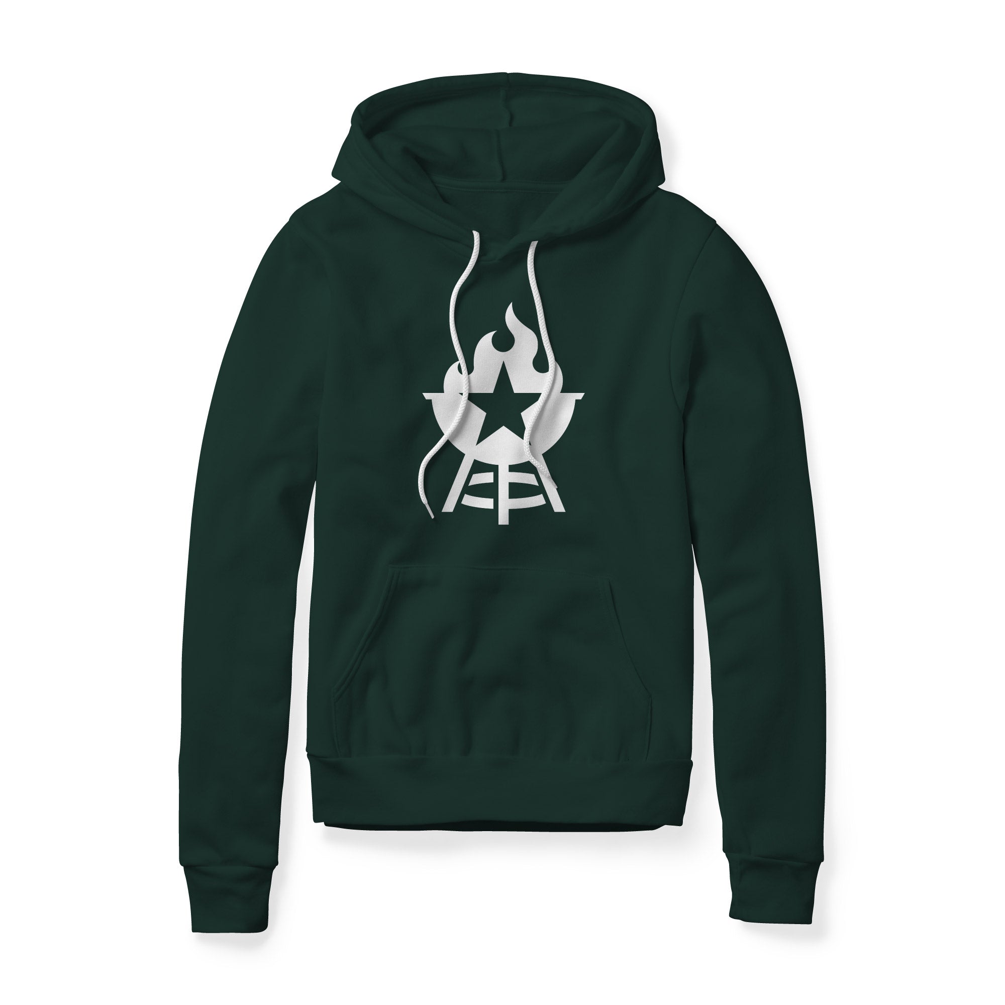 BBQ Grill Icon Hoodie - White | Backyard Republic™