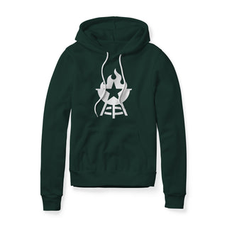 BBQ Grill Icon Hoodie - White | Backyard Republic™