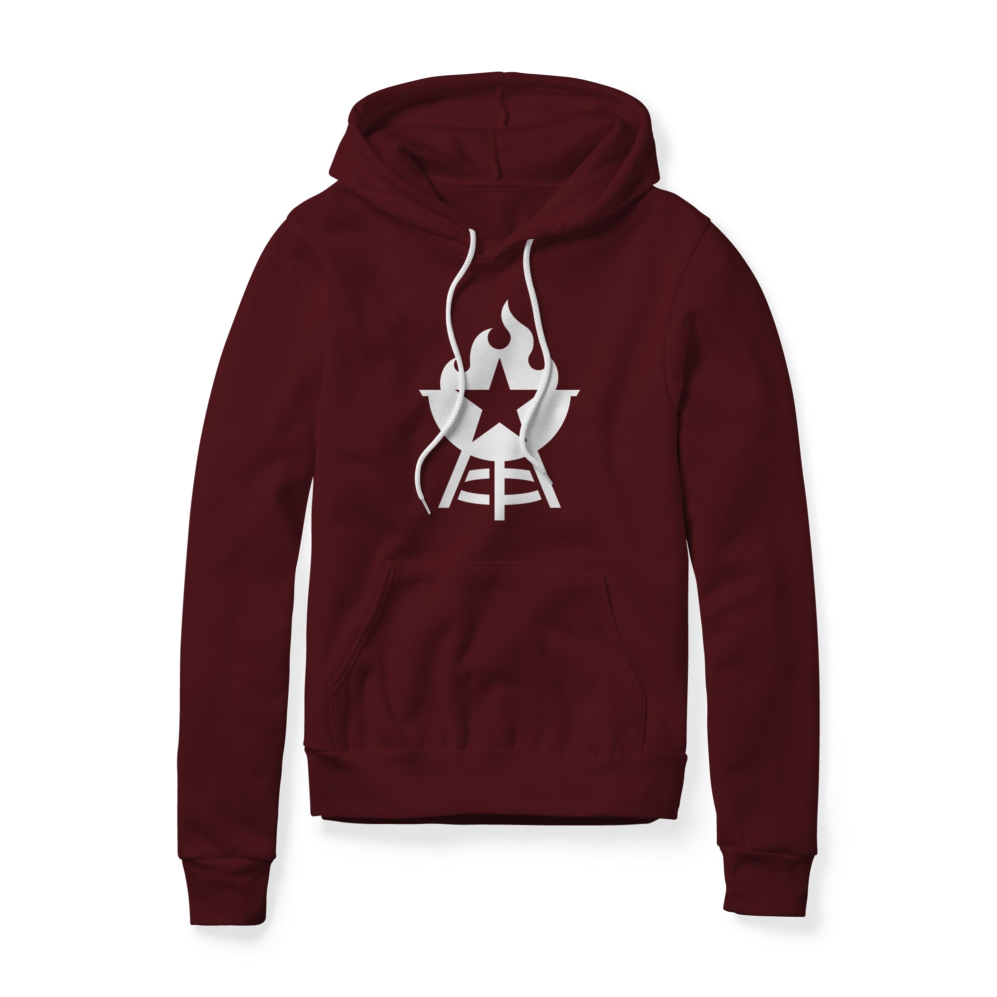BBQ Grill Icon Hoodie - White | Backyard Republic™