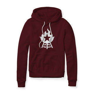 BBQ Grill Icon Hoodie - White | Backyard Republic™
