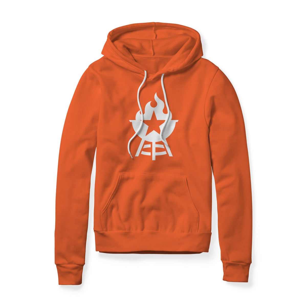 BBQ Grill Icon Fleece Hoodie - White