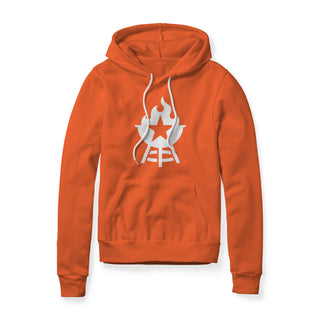 BBQ Grill Icon Fleece Hoodie - White