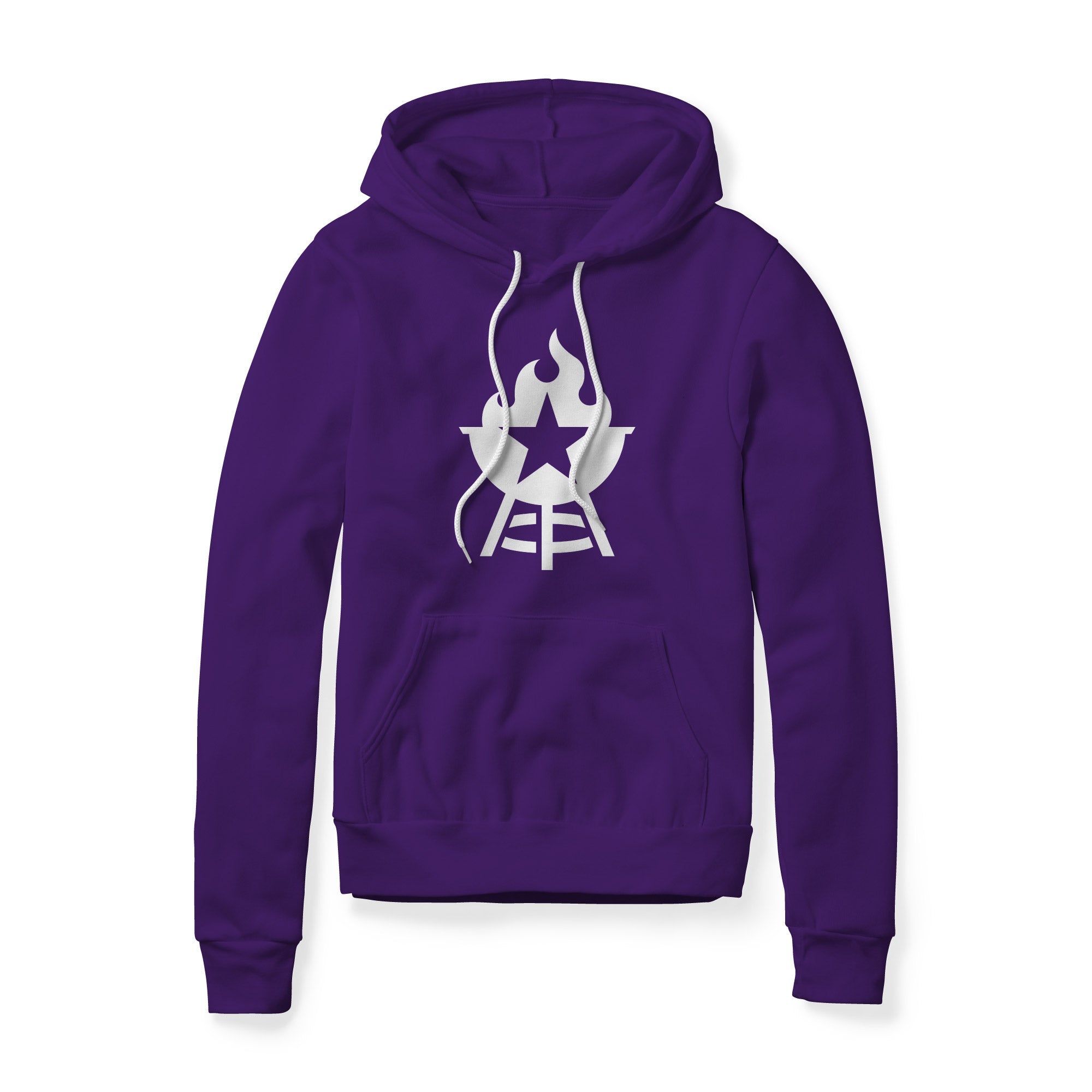 BBQ Grill Icon Hoodie - White | Backyard Republic™