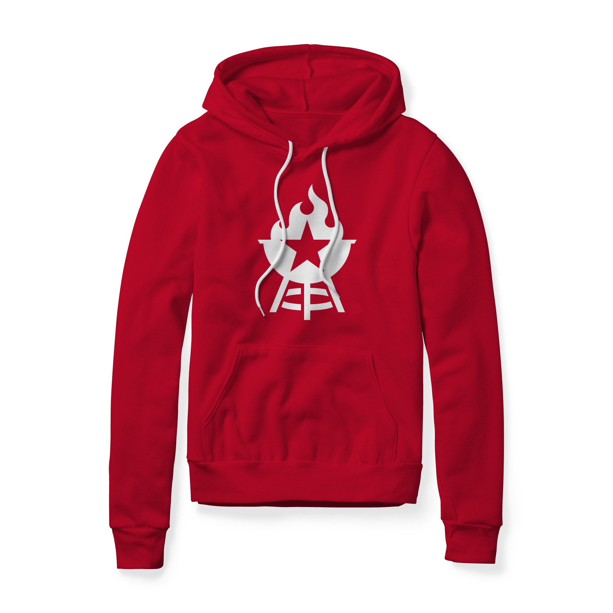 BBQ Grill Icon Hoodie - White | Backyard Republic™