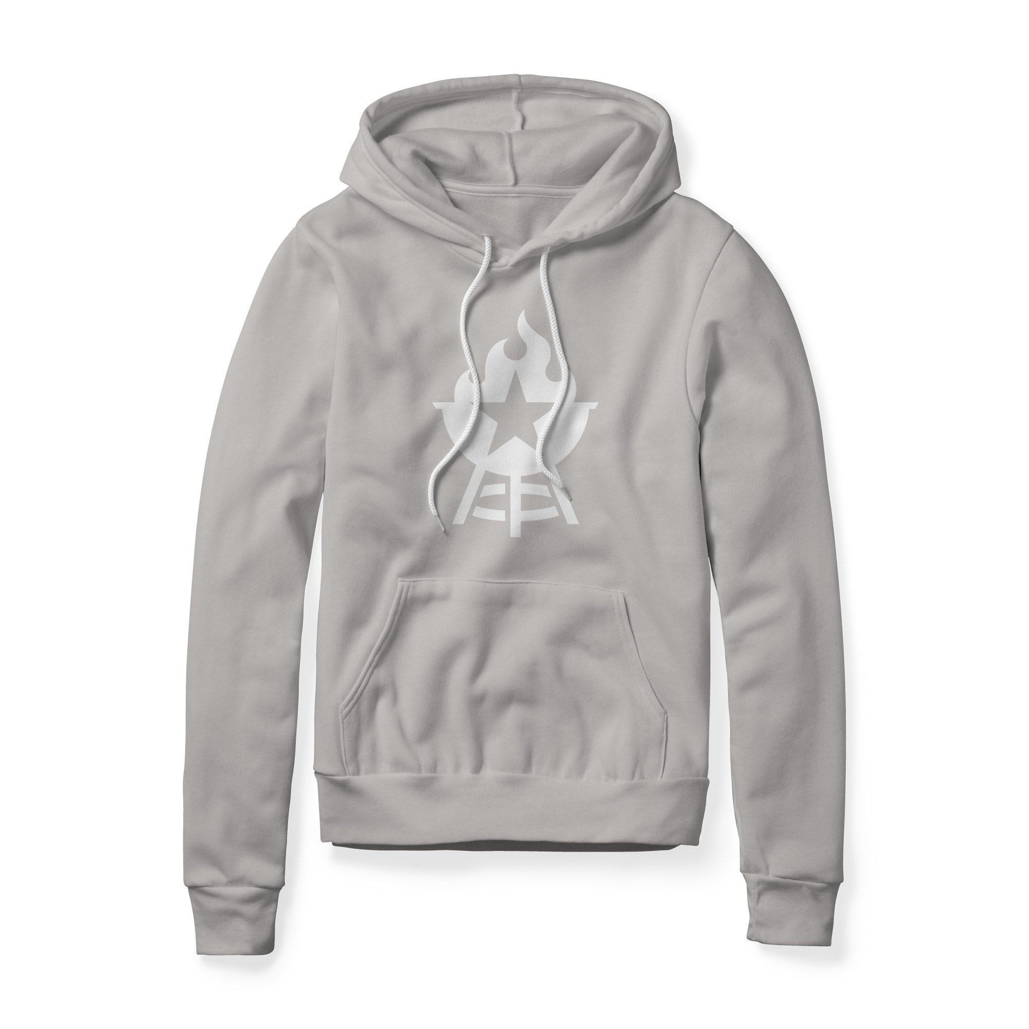 BBQ Grill Icon Hoodie - White | Backyard Republic™