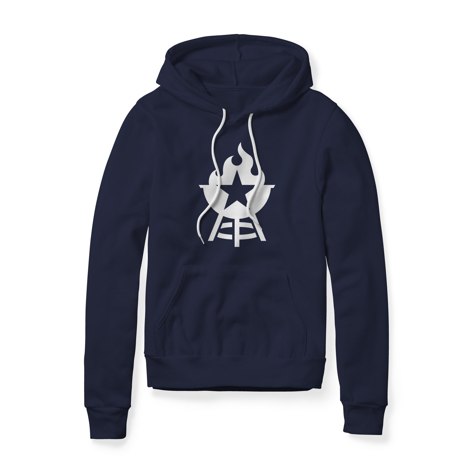 BBQ Grill Icon Hoodie - White | Backyard Republic™