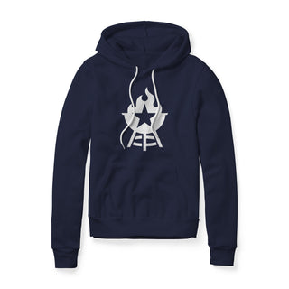 BBQ Grill Icon Hoodie - White | Backyard Republic™
