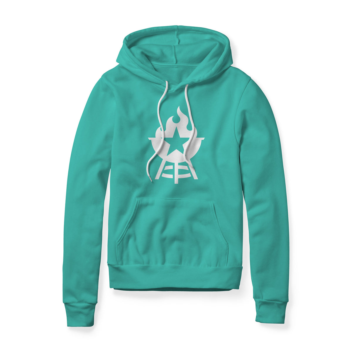 BBQ Grill Icon Fleece Hoodie - White