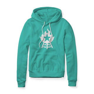 BBQ Grill Icon Fleece Hoodie - White