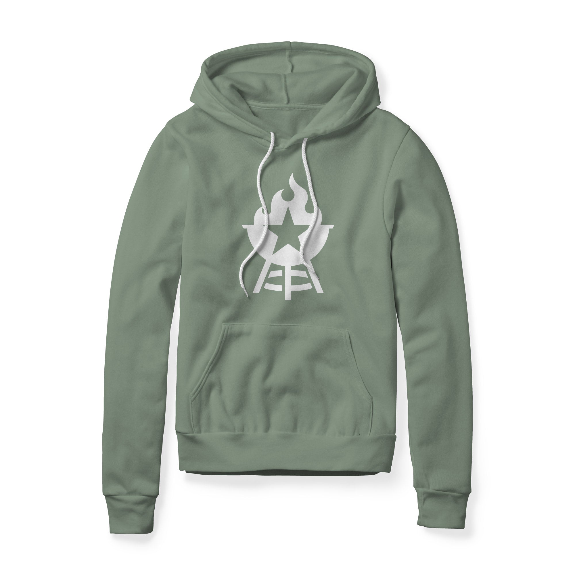 BBQ Grill Icon Hoodie - White | Backyard Republic™