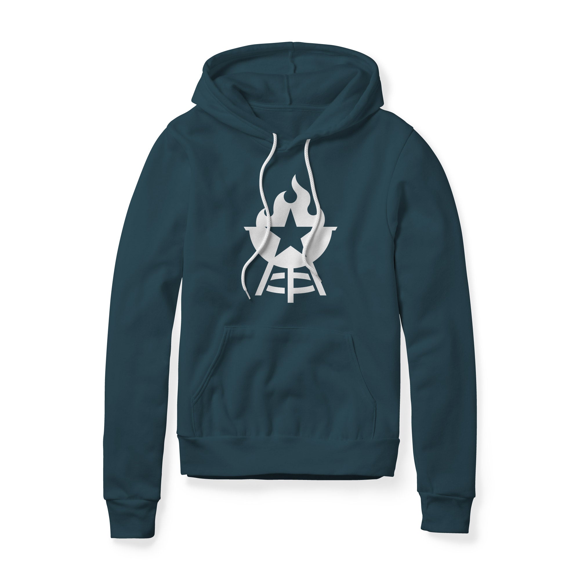 BBQ Grill Icon Hoodie - White | Backyard Republic™