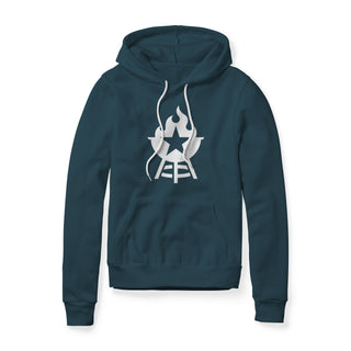 BBQ Grill Icon Hoodie - White | Backyard Republic™