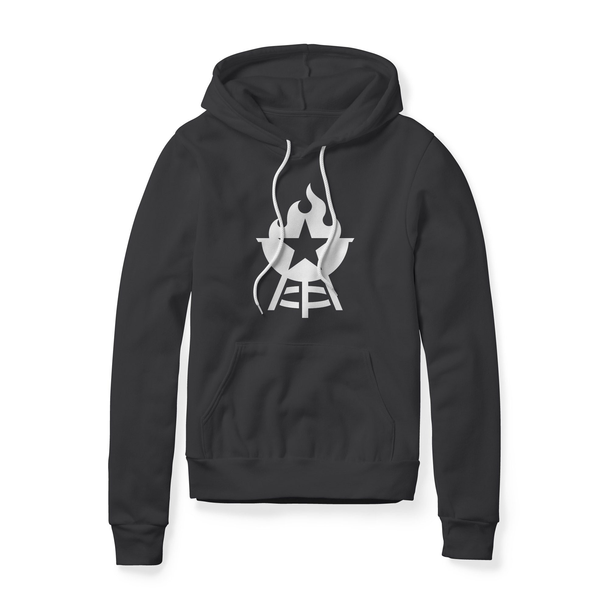 BBQ Grill Icon Hoodie - White | Backyard Republic™