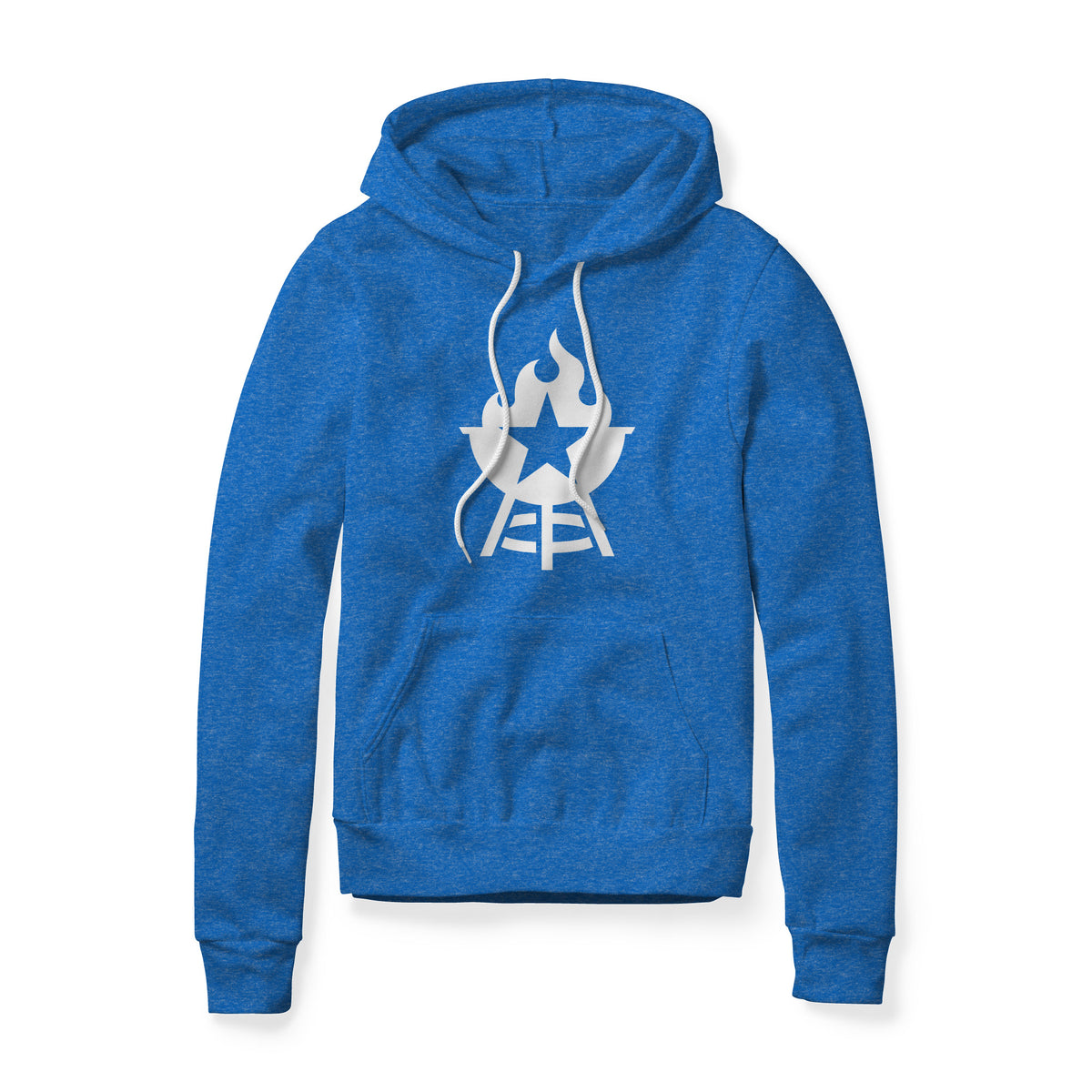 BBQ Grill Icon Fleece Hoodie - White