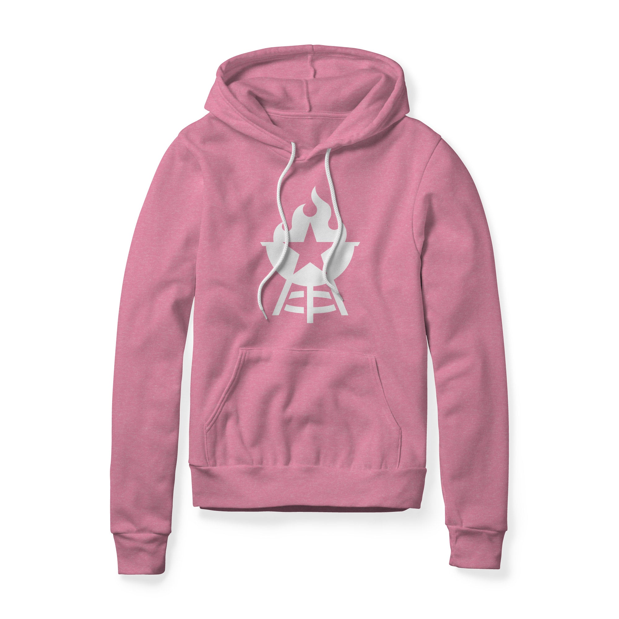 BBQ Grill Icon Hoodie - White | Backyard Republic™