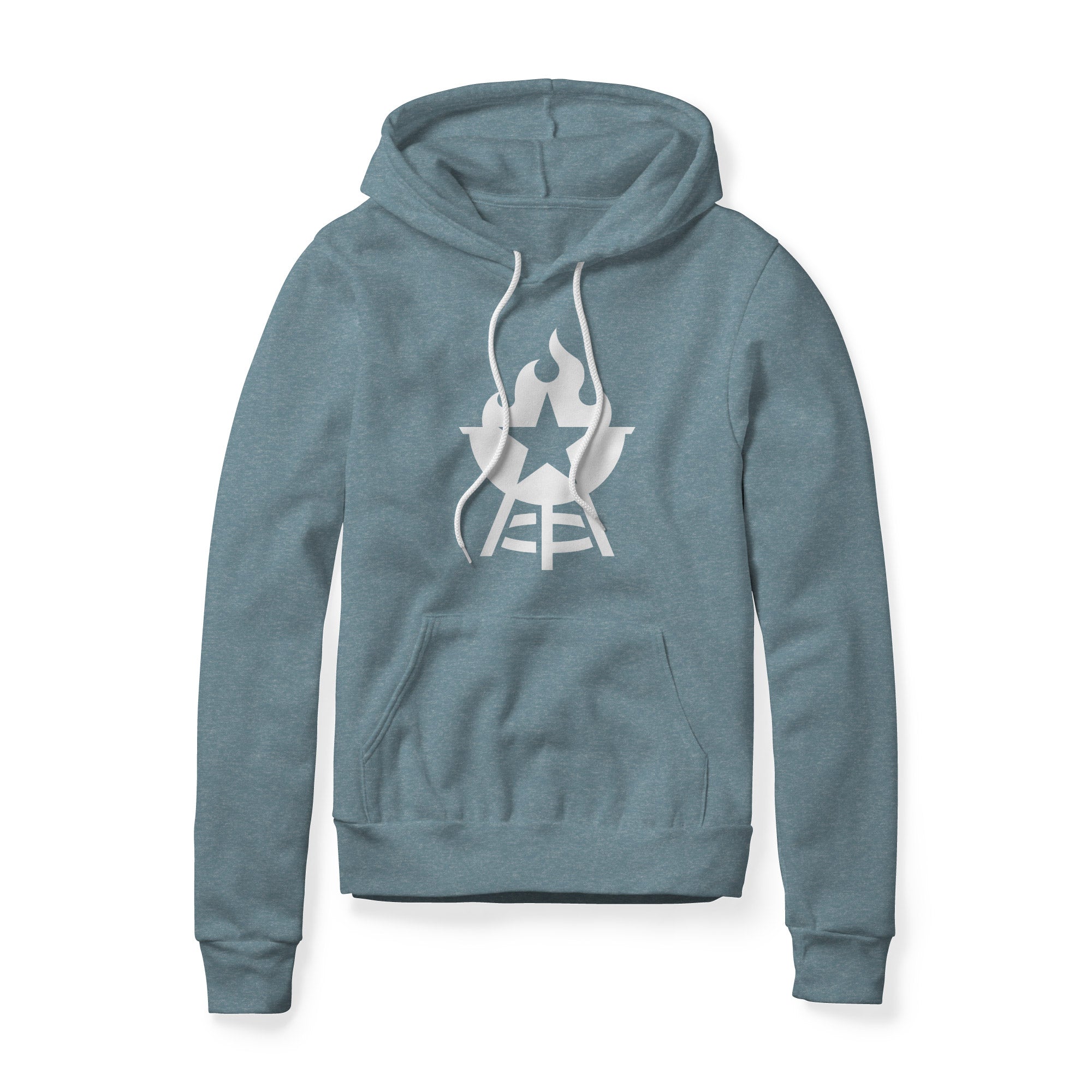 BBQ Grill Icon Hoodie - White | Backyard Republic™
