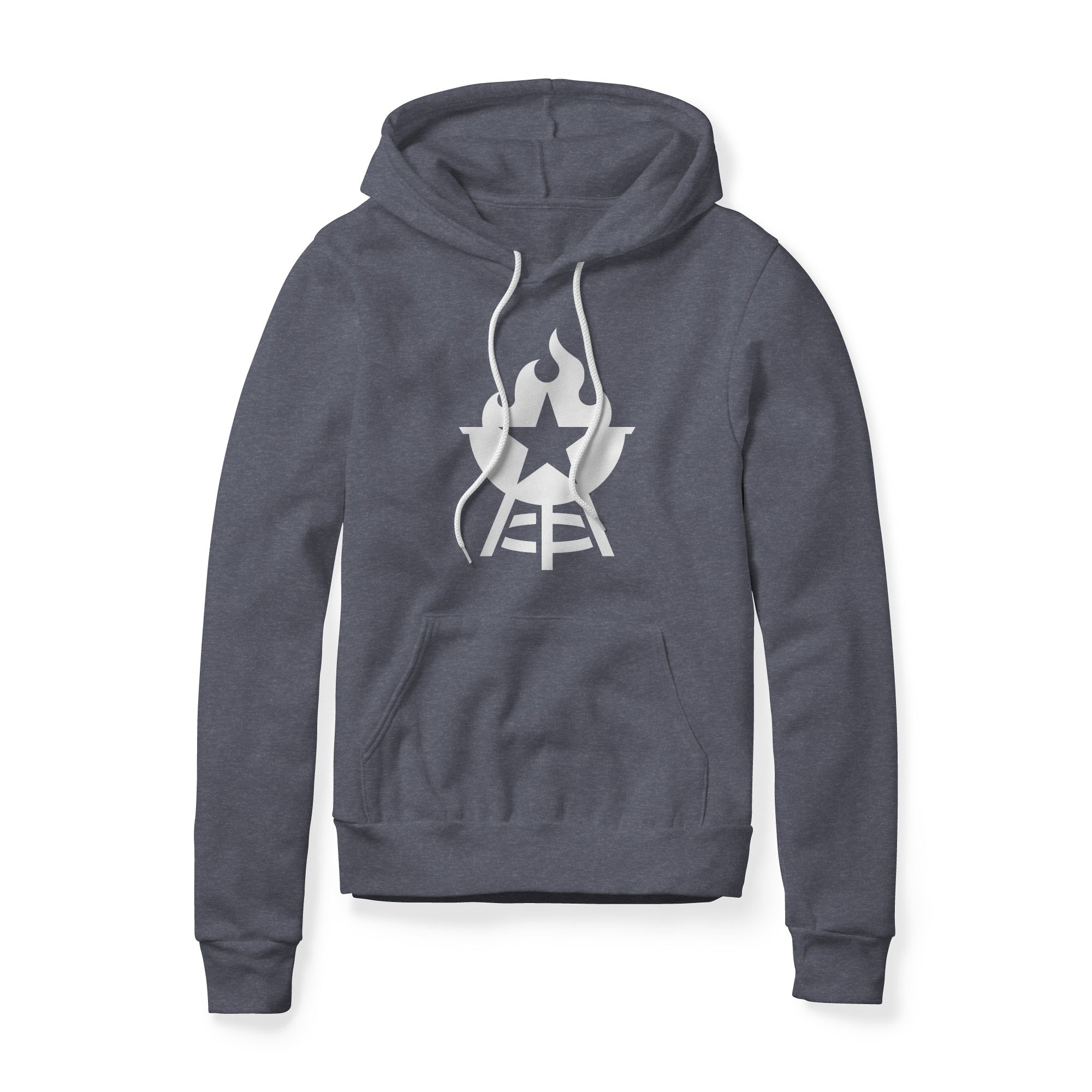BBQ Grill Icon Hoodie - White | Backyard Republic™