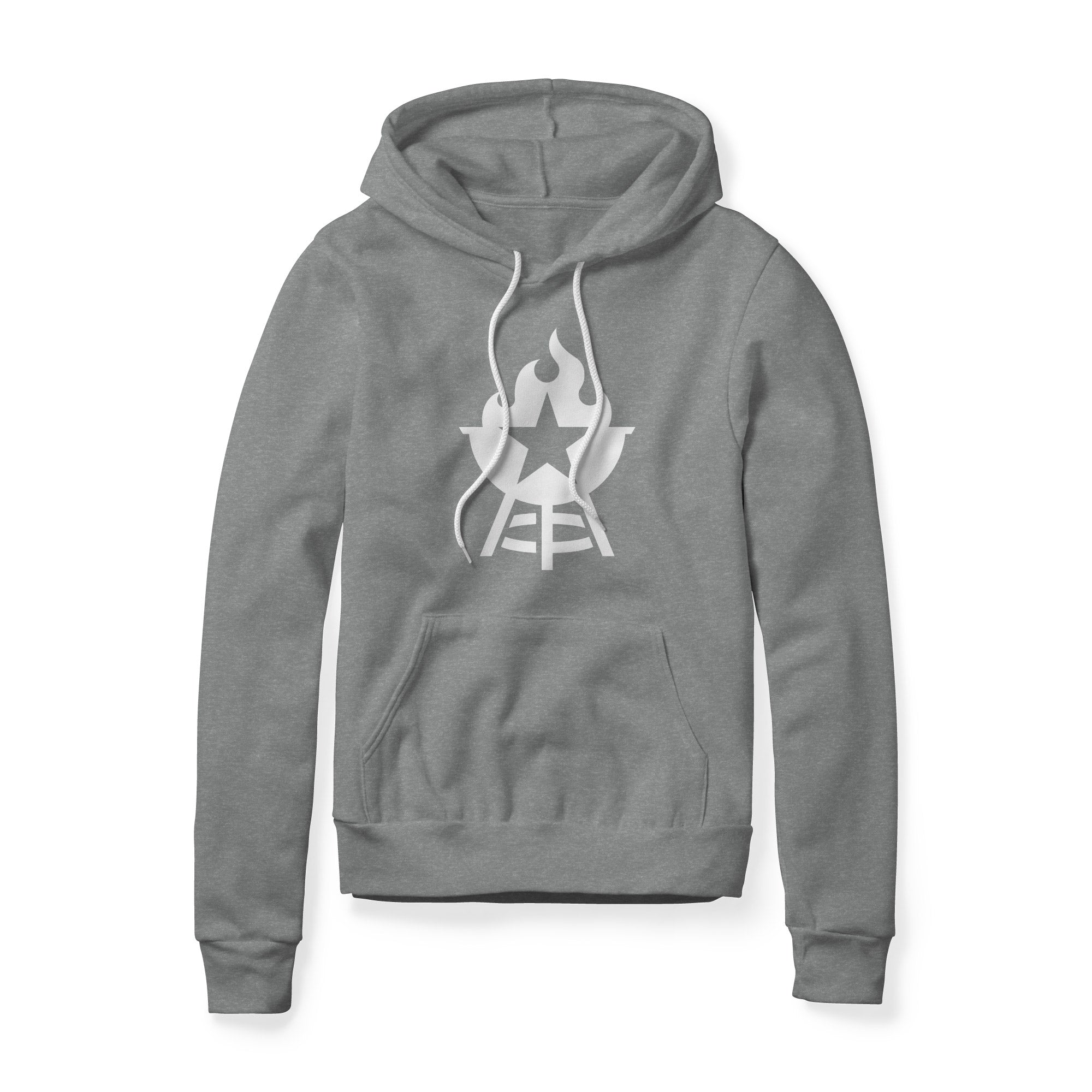 BBQ Grill Icon Hoodie - White | Backyard Republic™