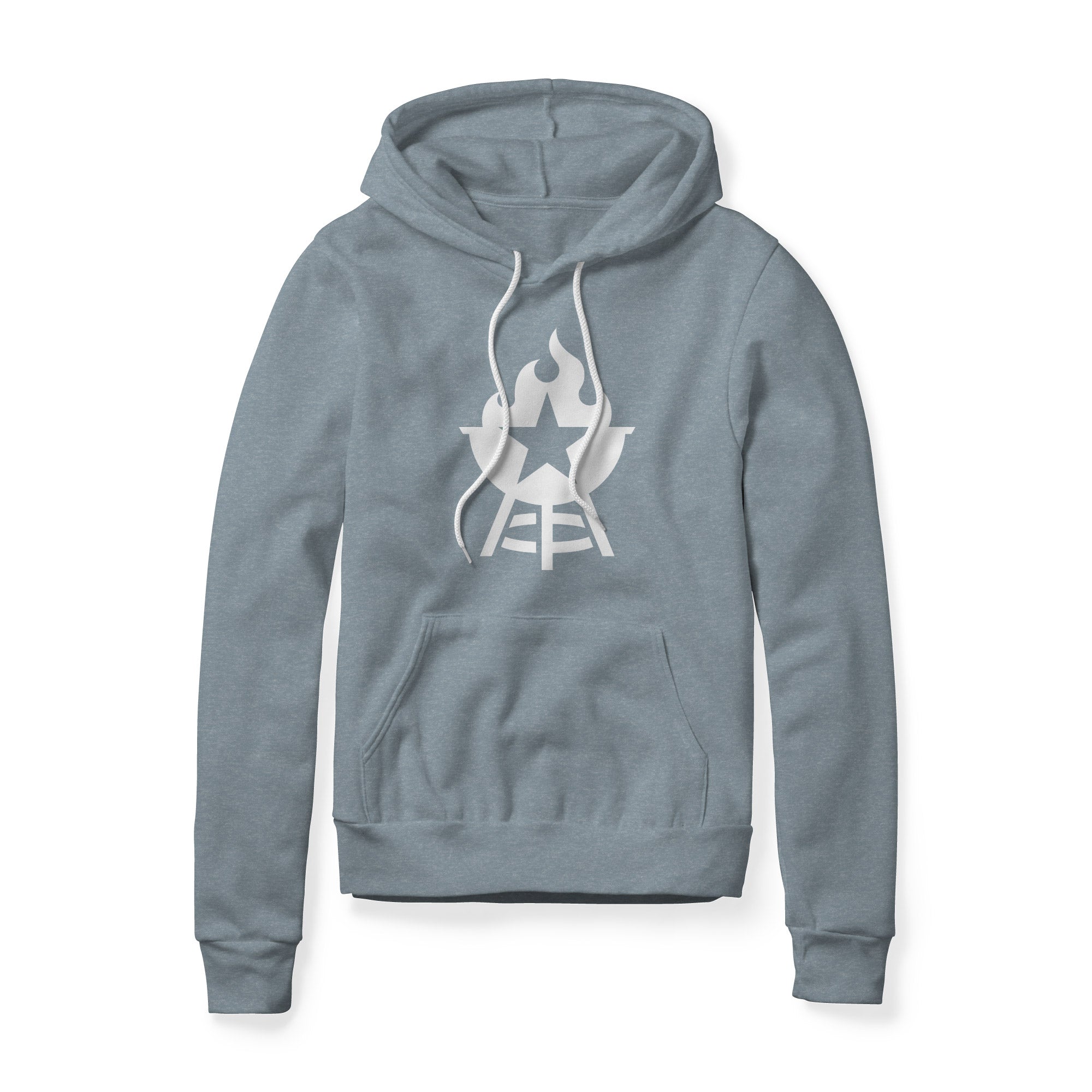 BBQ Grill Icon Hoodie - White | Backyard Republic™