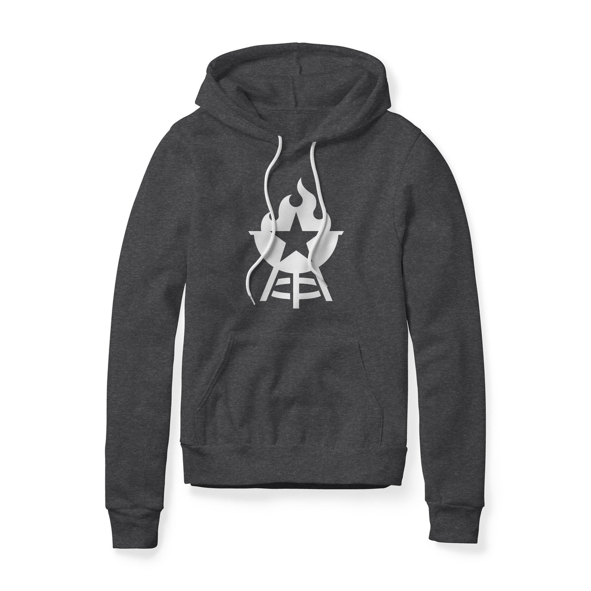 BBQ Grill Icon Fleece Hoodie - White