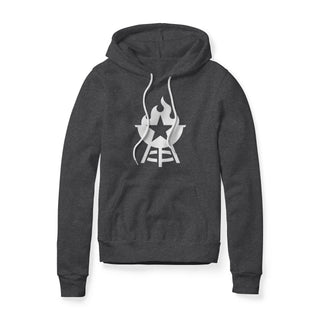 BBQ Grill Icon Fleece Hoodie - White