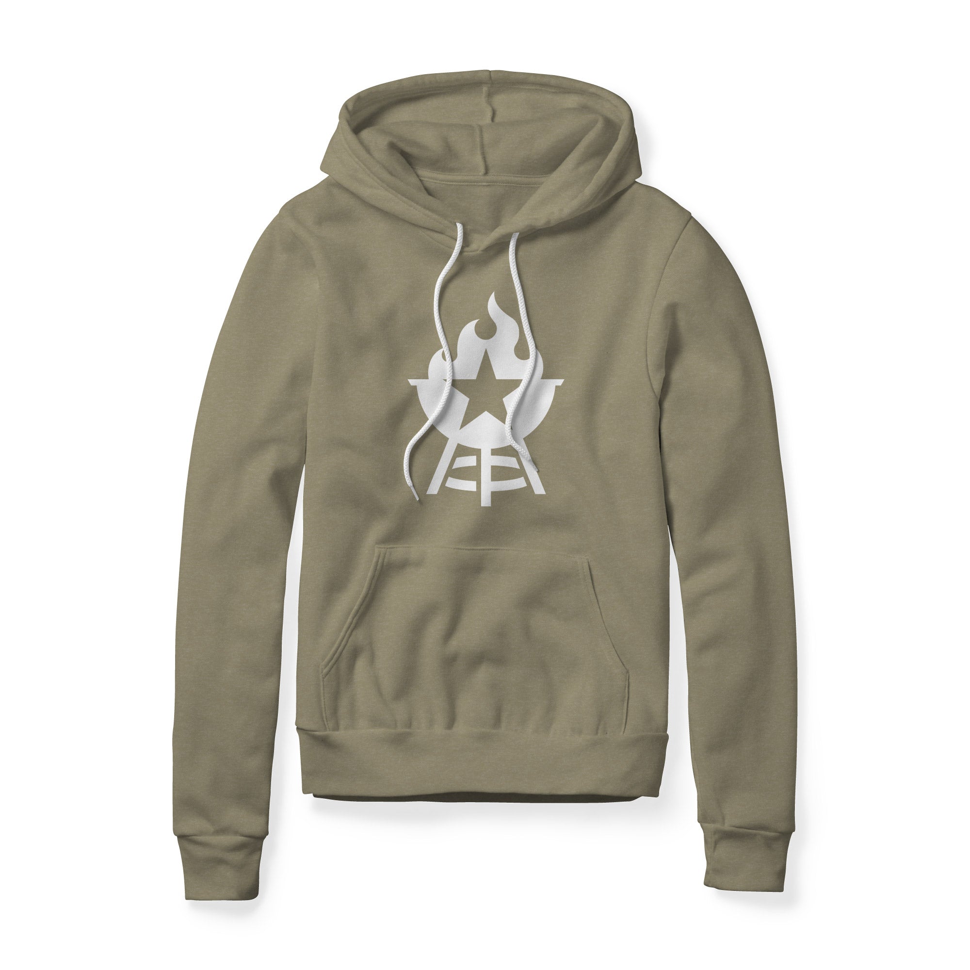 BBQ Grill Icon Hoodie - White | Backyard Republic™