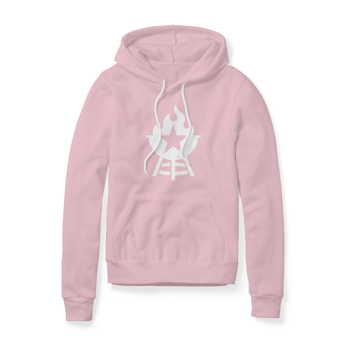 BBQ Grill Icon Fleece Hoodie - White